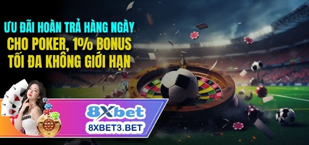 Hoàn tiền 1% không giới hạn hàng ngày tại poker